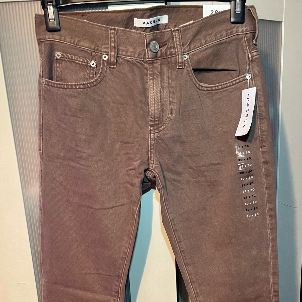 PAC sun brown straight leg denim